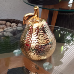 azucarero de pera dorado