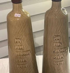 botellas decorativas color cafe claro