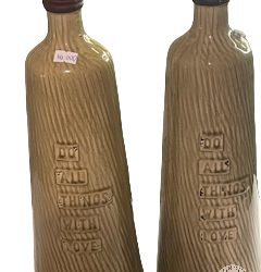 deco botella decotariva beige con diseño