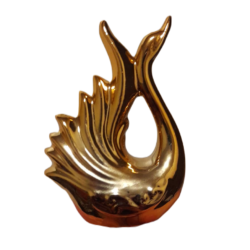 deco figuras adornos cisne dorado