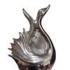 deco figuras adornos cisne plata