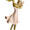 deco figuras adornos mama hija dorado blanco