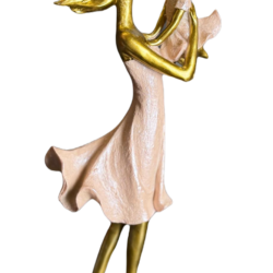 deco figuras adornos mama hija dorado blanco