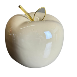 deco figuras adornos manzana blanca