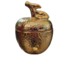 deco figuras adornos manzana dorada