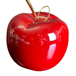 deco figuras adornos manzana roja