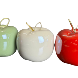 deco figuras adornos manzanas 3 colores
