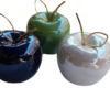 deco figuras adornos manzanas ceramico colores