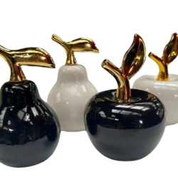 deco figuras adornos manzanas peras colores