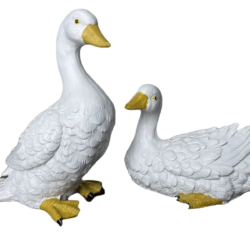 deco figuras adornos patos duo
