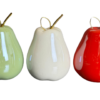 deco figuras adornos peras 3 colores