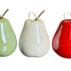 deco figuras adornos peras 3 colores