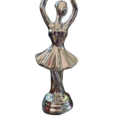 deco figuras bailarina color plata