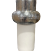 deco florero blanco plata