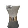 deco jarrones florero gris con strass