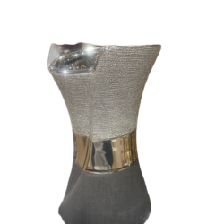 deco jarrones florero gris con strass