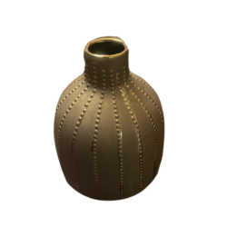 deco jarrones floreros rustico dorado y plata