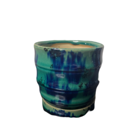 deco maceteros azul calipso ceramico