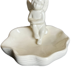 deco porta objetos angelito blanco