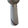 deco portavelas candelabros blanco con dorado