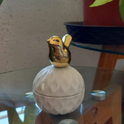 joyero pajaro blanco